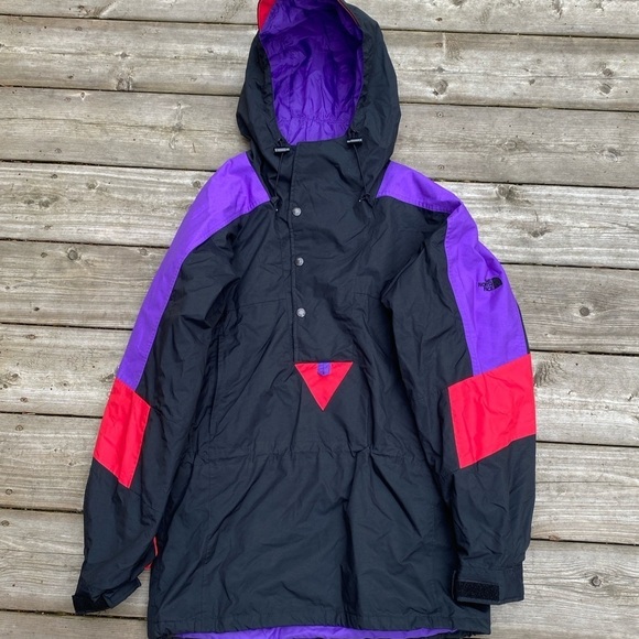 Vintage 90s The North Face Shell Jacket Purple/Black - Picture 11 of 13